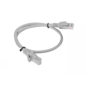 Verkkokaapeli Lanberg PCU6-10CC-0050-S RJ-45 Cat6 0,5 m harmaa