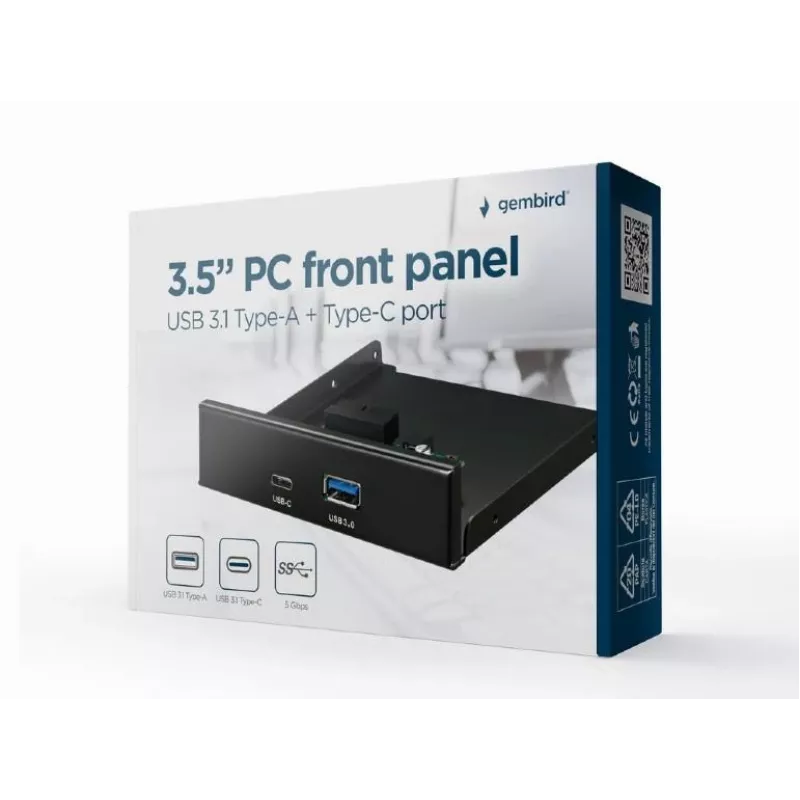 Kotelon etuosalisävaruste 3.5 PANEL/USB 2P FDI3-U3C-01 Gembird