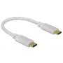Delock - USB-C-/virtakaapeli - 24-nastainen USB-C-urosliitin - 24-nastainen USB-C-urosliitin - 5 A - 15 cm - USB-virtalähde (100 W), tukee Power Delivery 2.0 - valkoinen (85357)