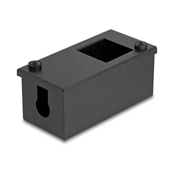 Jakokeskus DELOCK Easy 45 -moduulipidike pöytä- tai seinäasennukseen, metalli, musta, 2x22,5x45 mm tai 1x45x45 mm