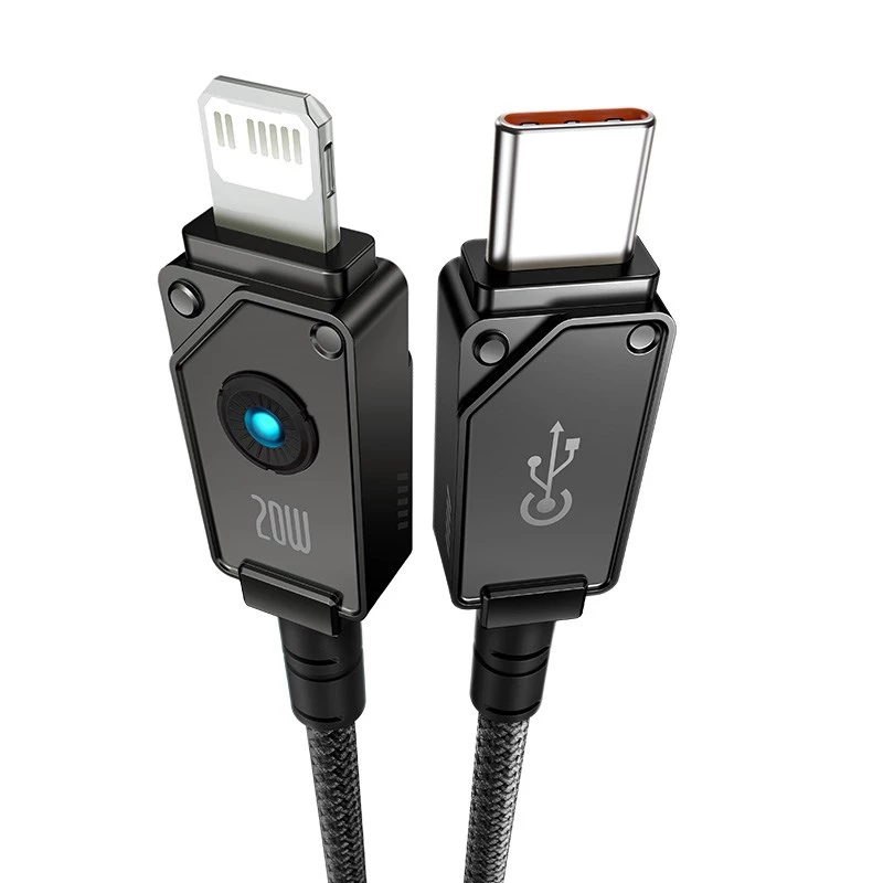 Baseus Unbreakable USB-C–iP-kaapeli 2 m 20 W musta