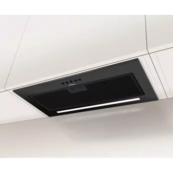 Kalusteisiin asennettava liesituuletin AMICA OMC6271B, hiilisuodatin, 54 dB, energiatehokkuusluokka C