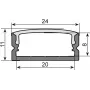 U-profiili LED-nauhoille EUROLITE 51210970, 20 mm, musta, 2 m