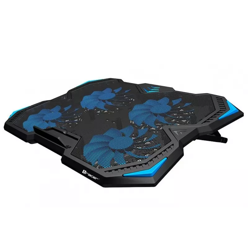 Tracer Gamezone Turbo kannettavan jäähdytysalusta enintään 17", 4 tuuletinta 140 mm, USB-keskitin, sininen LED, musta