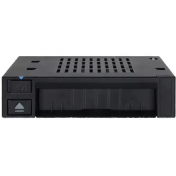 ICY DOCK - MB521SP-B - 2.5 Single Bay SAS/SATA HDD/SSD -telakka 1x 3,5 etuasennuspaikkaan Hot-Swap-vaihtokehys virtakytkimellä ja poistopainikkeella
