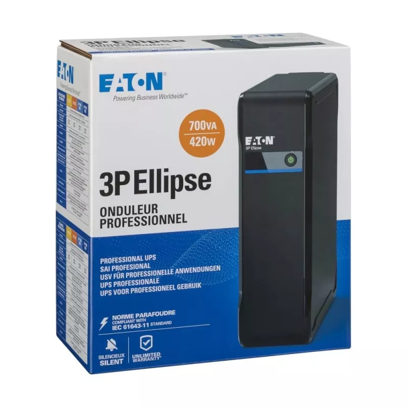 Eaton 3P700I UPS standby offline 0,7 kVA 420 W 4 AC-lähtöä
