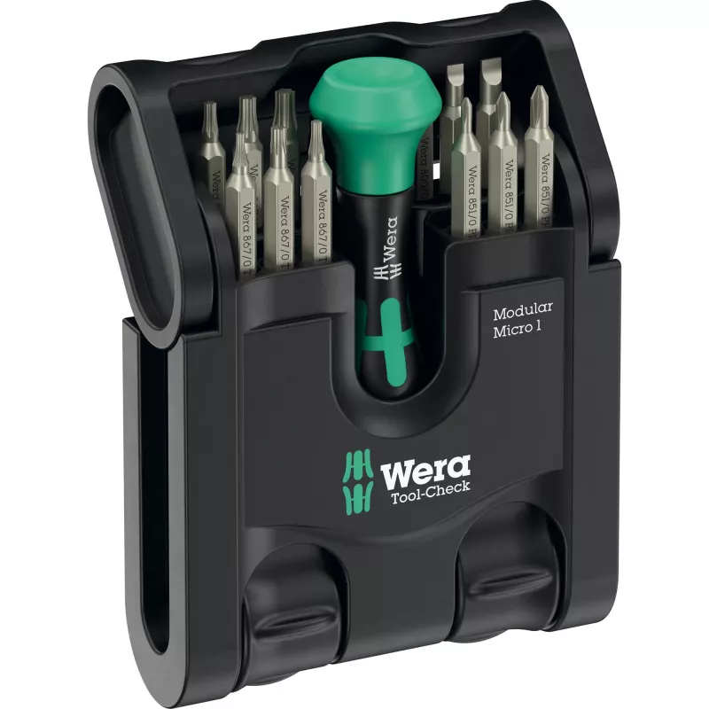 Työkalusarja Wera Tool-Check Modular Set 1 – 50-osainen modulaarinen työpajasarja, lajitellut bitsit ja hylsyavaimet