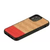 Man and Wood -suojapuhelinkotelo iPhone 12 mini – kalanruotokuvio azalea musta