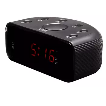 Denver CR-430 analoginen ja digitaalinen FM-radio LED-näytöllä, musta