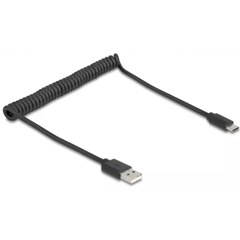 DeLOCK USB-kaapeli USB 2.0 0,75 m USB A USB C musta 90368