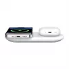 Belkin WIZ021VFWH - 2-in-1 langaton latausalusta Qi2-teknologialla 15 W, valkoinen