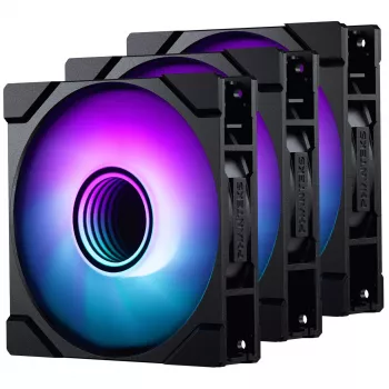 Phanteks M25 Gen2 120 mm PWM D-RGB -tuuletin 3 kpl:n pakkaus - musta