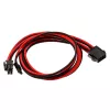 PHANTEKS 6+2-pin PCIe-jatkojohto 50cm - päällystetty musta/punainen (PH-CB8V_BR)