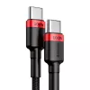 Baseus Cafule PD2.0 100W pikalataus USB–Type-C-kaapeli (20V 5A) 2 m punainen+musta