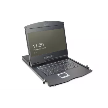 Digitus KVM-konsoli 19 tuumaa LCD 8-porttinen VGA US-näppäimistö