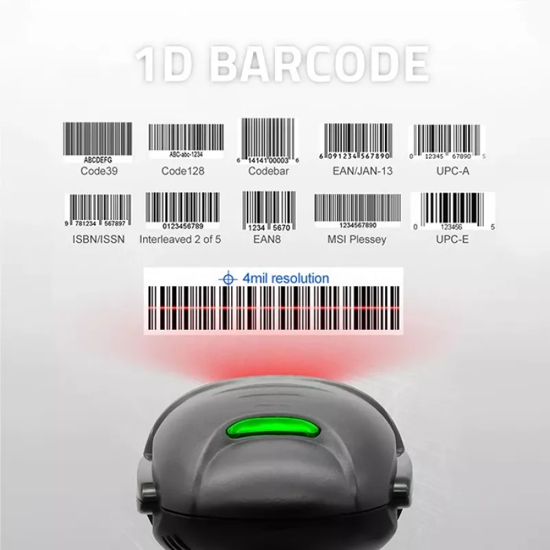 Qoltec 1D laser viivakoodinlukija | USB | musta