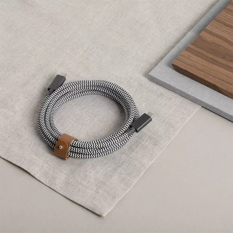 Kaapeli USB-C - USB-C Native Union Belt Cable Pro 240W, 2,4 m, USB 2.0, 0,48 Gbit/s, vihreä