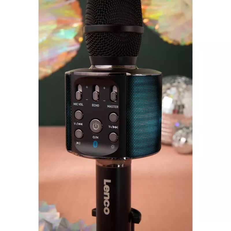 LENCO BMC-090 karaoke-mikrofoni, musta