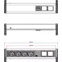 Pistorasia Bachmann DESK 902.032 — 4x CEE-pistorasiaa, työpöydän virranjakelu