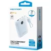Powerbank Vention 10000mAh 22,5W — 2× USB-C, 1× USB-A, sininen