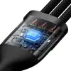 USB-kaapeli Baseus CASS030101 1,2 m USB-A/USB-C USB-C/Micro-USB-B/Lightning musta