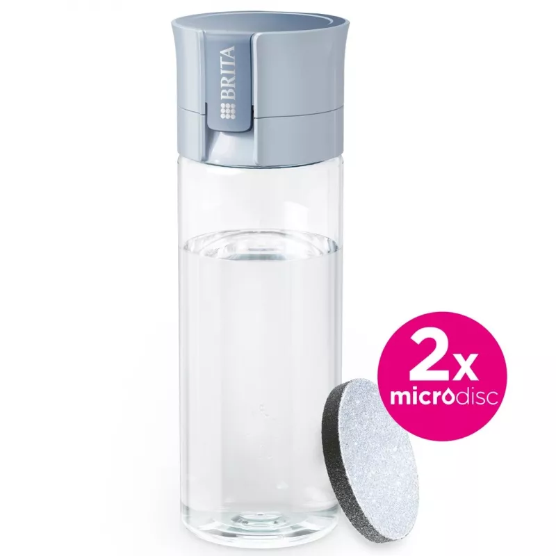 Suodatinpullo BRITA Vital pastellinsininen 600 ml 2 MicroDisc-suodattimella, BPA-vapaa, konepesunkestävä