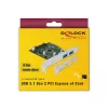 Delock PCI Express x4 -kortti 2 x ulkoisella USB 3.1 Gen 2 Type-A -liitännällä (90298)