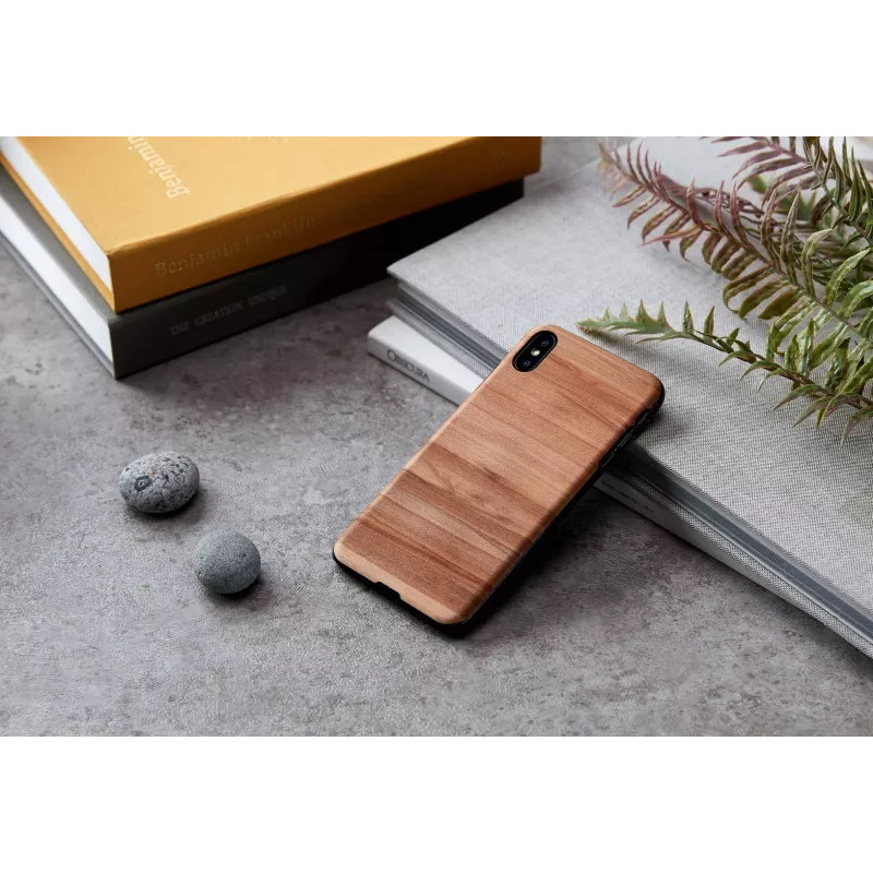 Älypuhelinkotelo man and wood iPhone XS Max — Cappuccino musta suojakotelo