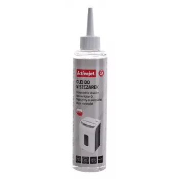 Aktenvernichteröl ActiveJet ASO-250, huoltoöljy toimiston paperisilppureille, 250 ml pullo applikoattorilla