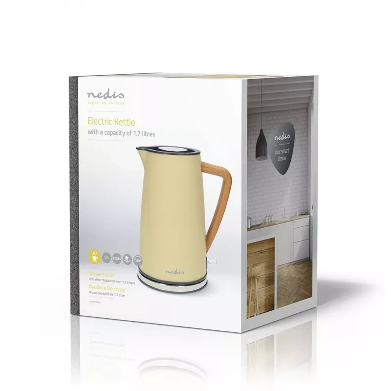 Vedenkeitin Nedis KAWK510EYW 1,7 L keltainen