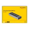 DeLOCK ulkoinen 5 Gbps USB-keskitin 10 portilla + kytkimellä