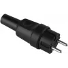 Verkkopistoke Bachmann 919.179, 2-napainen (2P), 250 V AC, 16 A, musta kumikotelo