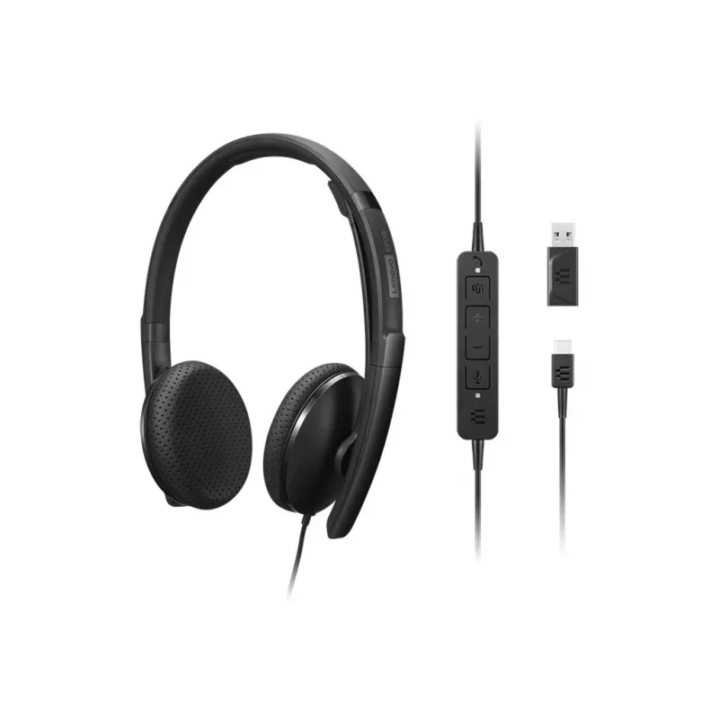 Lenovo 4XD1M45626 kuulokkeet/headset johdollinen panta USB Type-C musta