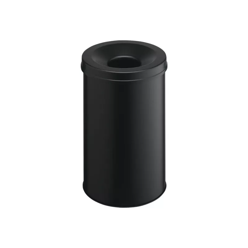 Jäteastia pyöreä teräs musta Durable 330601