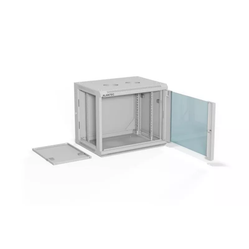 ALANTEC räkkikaappi 19 tuumaa 9HE 600x450, harmaa litteä pakkaus