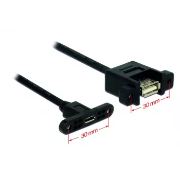 USB-kaapeli Micro-USB B USB A DeLOCK 85109 0,25 m