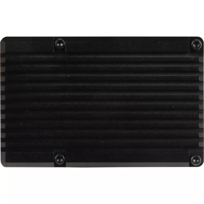 JOY-IT RPI CASE ALU07F - kotelo Raspberry Pi 4:lle, alumiini, tuuletin, musta (RB-ALUCASEP4+07FAN)