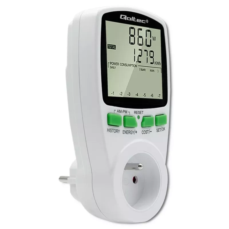 Tehomittari QOLTEC PM0627 3680W historiatoiminnolla — QOLTEC PM0627 3680W