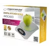 Elektroninen keittiövaaka ESPERANZA Avocado harmaa — 5 kg kapasiteetti, bambualusta, yksiköt g/lb/oz