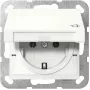 Schuko-pistorasia GIRA System 55, valkoinen, syvyys 29 mm