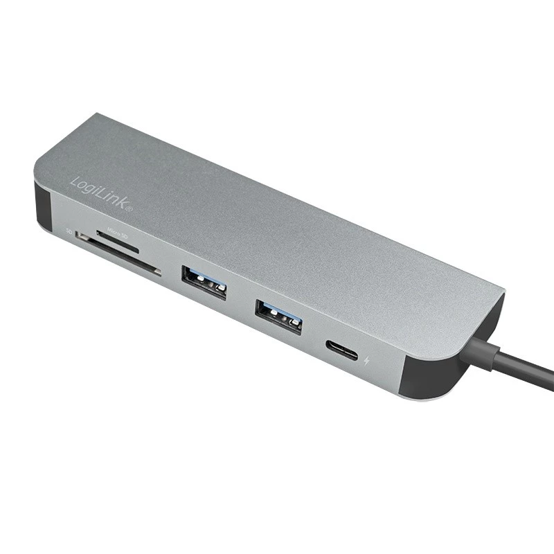 LogiLink UA0343 USB-C-moniporttikeskitin alumiini USB 3.2 2nd Gen Mult