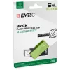 USB-muistitikku Emtec C350 Brick 64 GB USB Type-A musta vihreä