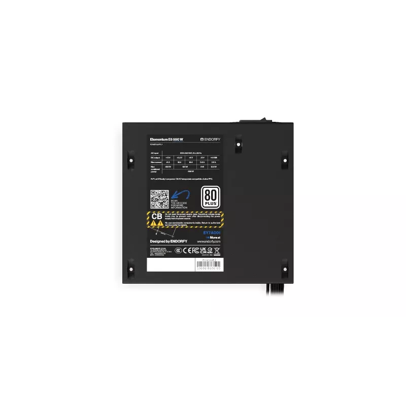 ENDORFY Elementum E5 550W virtalähde 24-pin ATX ATX musta