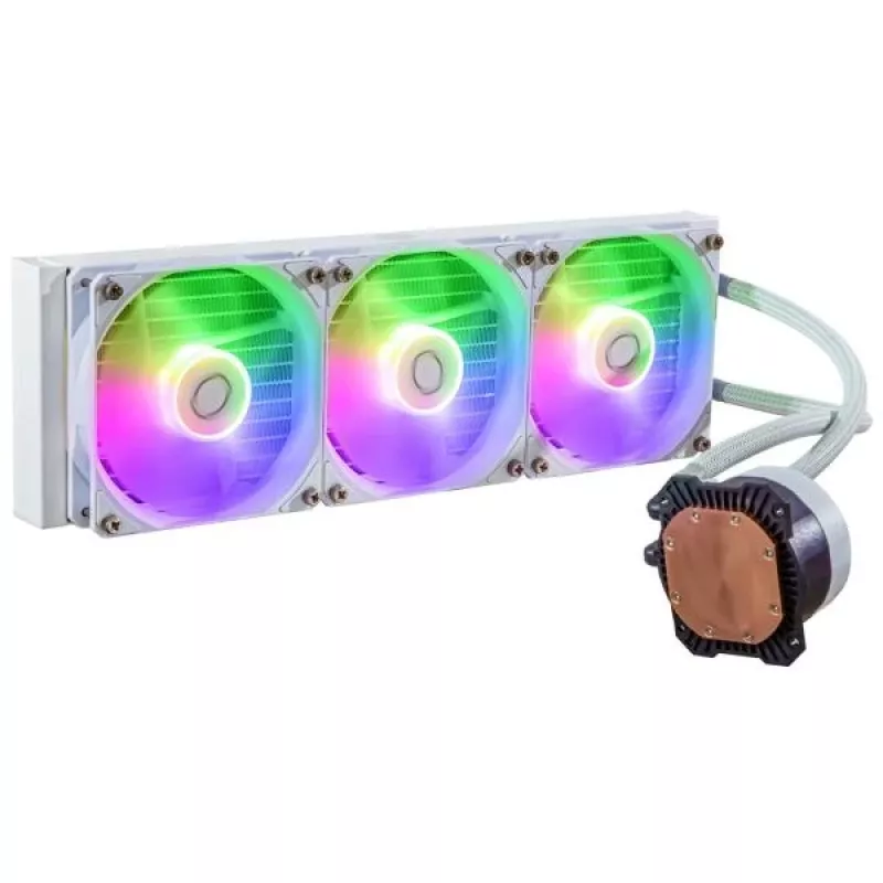 Nestemäisen jäähdytyksen sarja Cooler Master MasterLiquid 360L Core ARGB valkoinen 12 cm tuuletin
