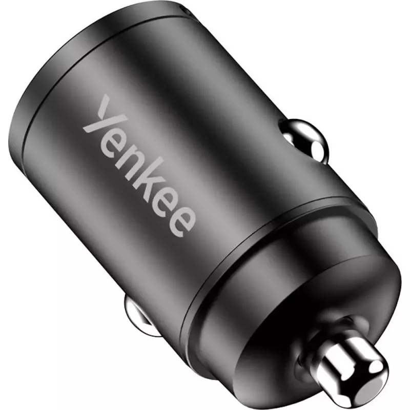 Autolaturi YENKEE CAR 02 Power Delivery 30W USB-A- ja USB-C-liitännöillä