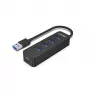 UNITEK uHUB Q4 USB 3.2 Gen 1 (3.1 Gen 1) Type-A 5000 Mbit/s musta
