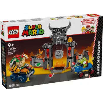 LEGO-sarja 72039 Super Mario Bowserin linnoitus Mario Kart -karting, interaktiivinen leikkisarja