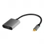 LogiLink CUA0103 USB 3.2 Gen1 Type-C - HDMI-A-kaapeli 0,15 m musta harmaa
