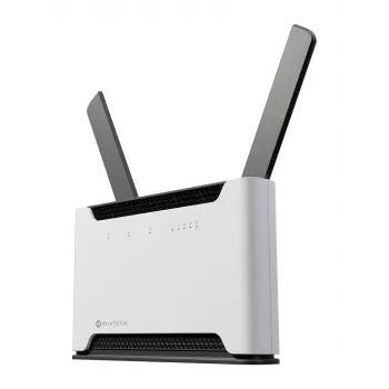 WLAN-reititin MikroTik Chateau PRO ax — Dualband 2,4/5 GHz, 3548 Mbit/s, PoE, 5x LAN, 2 ulkoista antennia, harmaa/valkoinen