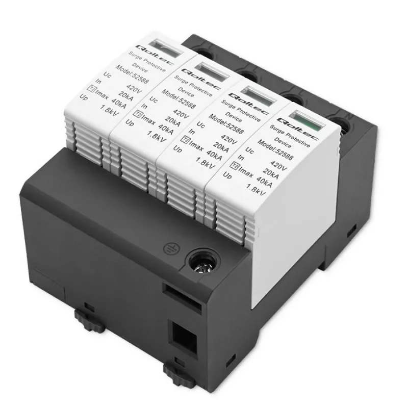 Ylijännitesuoja QOLTEC 52588 AC 4P 420V T2 C — 4-napainen AC-yljännitesuoja, 420 V, Type 2